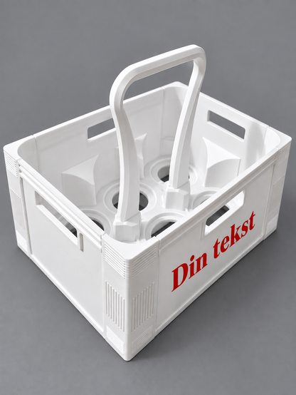 Dåser holder med tekst eller logo