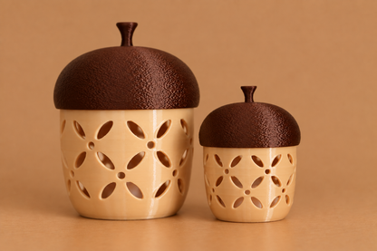 Agern lysestager LED-Fyrfad